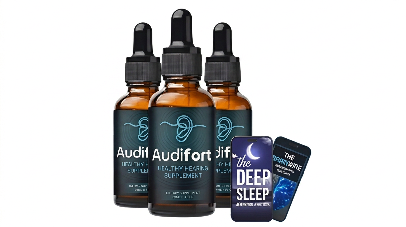 Audifort hearing supplement bottles